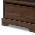 thumbnail image 5 of Baxton Studio Burnwood Modern and Contemporary Walnut Brown Finished Wood 1-Drawer Nightstand, 5 of 10