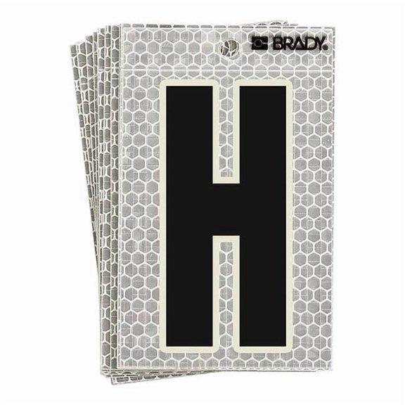 Brady LetterLabel,3-1/2inH,2-1/2inW,PK10 3010-H