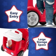 Simplay3 Roll and Stroll Quiet Ride Push Car for Toddlers, Red, White, and Blue