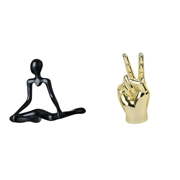 Figura de escritorio,Escultura abstracta de pensador para decoración de oficina y hogar.,Escultura de estatua,Estatuas y figuras con gestos de los dedos de la mano,Esculturas de mano creativas