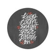 thumbnail image 2 of SIDONKU 60 inch Round Beach Towel Blanket Keep Calm and Get Your Hohoho on Lettering Saying Travel Circle Circular Towels Mat Tapestry Beach Throw, 2 of 2