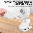 thumbnail image 6 of RFUGUG 2400mAh Rechargeable Clip-On Fan - 3 Speed Settings, Versatile Portable Desk Fan for Treadmill, Shopping Cart, Bedside, Car, and Baby Stroller Use, 6 of 8