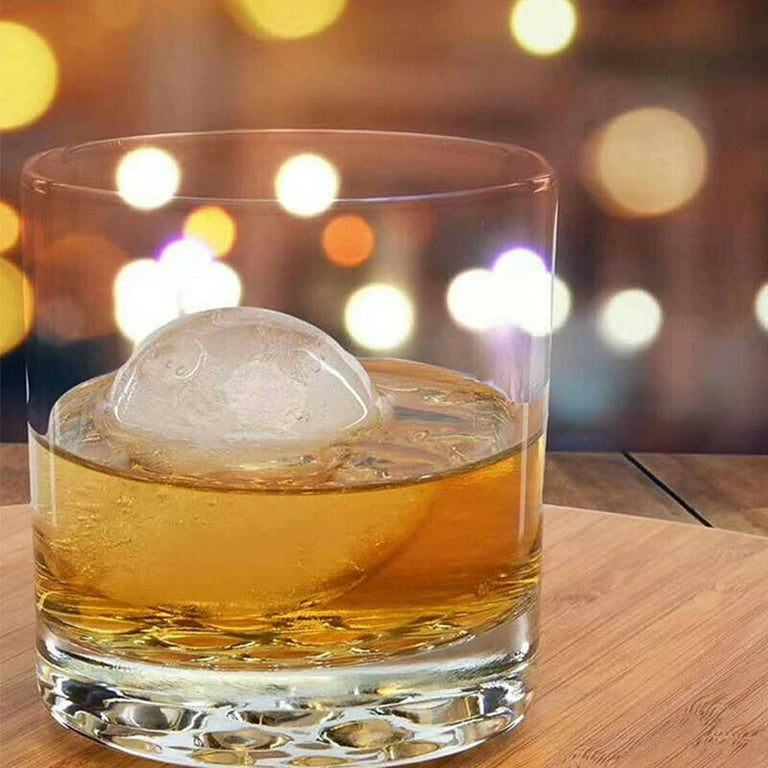 4 Cells Round Ice Cube Mold Ice Ball Maker Mold for Whiskey