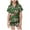 Army Green, variant on Pajama Sets Girl 2Pc Bow Knot Lipstick Fruit Turn Down Collar Elastic Waist Pj Set Sleepwear Outfit