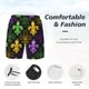 thumbnail image 3 of Balery Mardi Gras1 Bañador para hombre, shorts de playa de secado rápido con entrepierna y forro de compresión-XX-Large, 3 of 6
