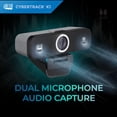 thumbnail image 5 of Cámara web USB Adesso CyberTrack K1 1080P Full HD con enfoque fijo, ángulo de visión ajustable, micrófonos duales integrados, obturador de privacidad, modo de audio/video, interruptor de encendido/apa, 5 of 5