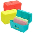 thumbnail image 1 of Portatarjetas 3x5, estuche organizador para tarjetas de índice, portatarjetas Flash 3x5, caja con capacidad para 300 tarjetas, 3 piezas (rojo/verde/amarillo), 1 of 5