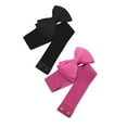 thumbnail image 2 of INSPIRE CHIC Women's 2Pcs Bowknot Elastic Belts, 2.4" Width Elegant Cute Stretchy Cinch Waistband for Dress Wedding 24 - 32" Fuchsia+Black, 2 of 3