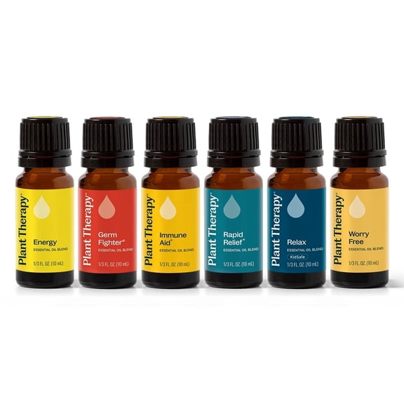 Plant Therapy Essential Oil Blends Set, Top 6 Most Popular, 100% Pure, Undiluted, Natural Aromatherapy 10 mL ea