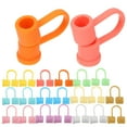 thumbnail image 2 of 24pcs Reusable Straw Cover Cap Silicone Straw Tip Covers Drinking Straw Protective Caps, 2 of 7