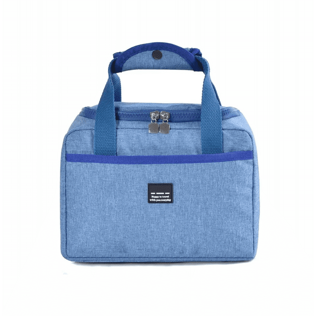 Bolsa Termica Y Lunchera Caja Fiambrera Escolar Loncheras Azul