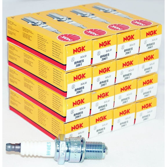 NGK Spark Plug BR8ES-S 3961 Standard Copper Core, Pack of 16