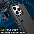 thumbnail image 4 of JTCASES for iPhone 15 Pro Max Case with Wireless Charging, Hybird Shockproof Bumper Anti-fall Rugged Non-slipping Protective Shell for iPhone 15 Pro Max (6.7" 2023), Black, 4 of 8