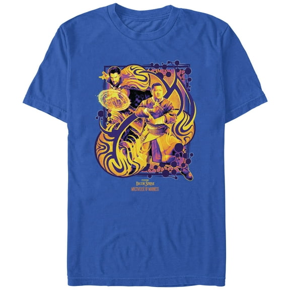 Men's Marvel Doctor Strange in the Multiverse of Madness Magic Swirl Graphic Tee Royal Blue 2X Large