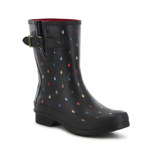 Chooka Women�s Chooka Rain Dot Mid Waterproof Rain Boot