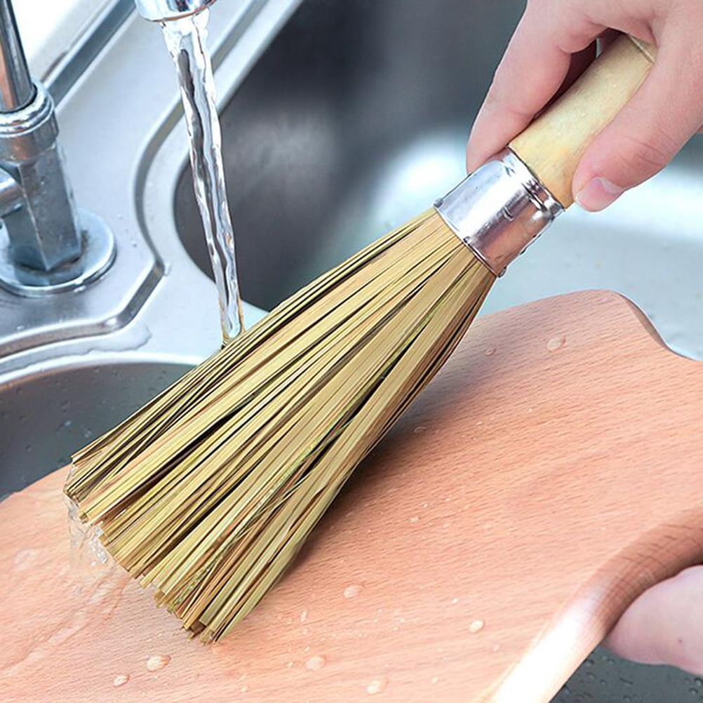 Bamboo Brush for Cleaning Chinese Wok Cooker Oriental Kitchen Bamboo Brush 