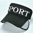 thumbnail image 4 of Open Top Sports Sun Visor, Adjustable Brim UV Protection Visor for Running, Hiking, Outdoor Activities, Men and Women's Summer Sports Hat-Black, 4 of 4