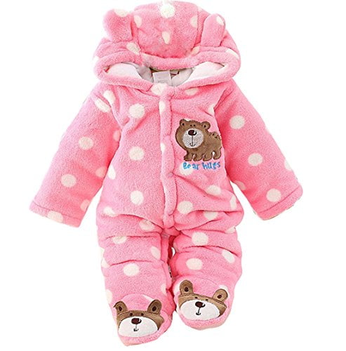 Gaorui Newborn Baby Jumpsuit Outfit Hoody Coat Winter Infant Rompers Toddler Clothing Bodysuit 