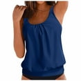thumbnail image 3 of Gubotare Tankini Tops for Women Women's Tummy Control Swim Top - Blouson Fit, Bathing Suit Top Only (No Bottom) (Dark Blue,M), 3 of 6