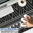 thumbnail image 2 of Long Mouse Pads for Desk,Black Geometric Striped Pattern Desk Mats on Top Of Desks, Desk Mouse Pad Extra Large with 3mm Non-Slip Base and Stitched Edge for Gaming,Office,Work,Home 47.3"x23.6", 2 of 6