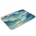 thumbnail image 3 of Bath Mats for Bathroom Blue and Gold Decor Mountain Printed Floor Bath Rugs Machine Washable Bathmat Carpet Rug Room Decor for Shower Floor 16 X 24 inch, 3 of 8