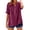 Wine, variant on Cotton Linen Tops for Women Summer Trendy Loose Fit Blouse Casual Stand Collar Mid Sleeve T-Shirt by Yigetop Army Green L