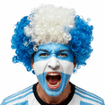 thumbnail image 1 of Peluca Para Adultos Aficionados De Futbol Soccer Albiceleste, 1 of 5