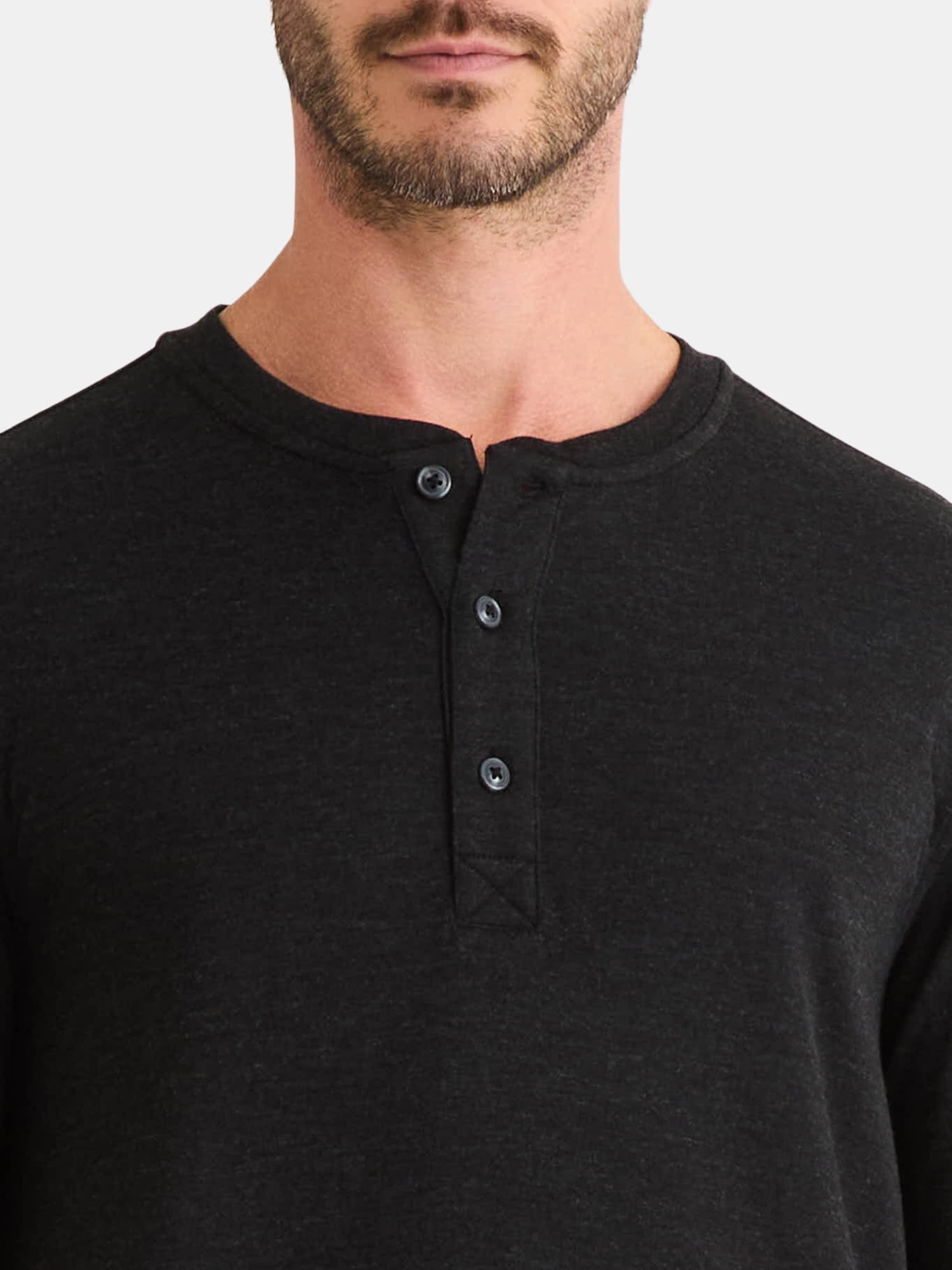 George Men's& Big Men's Double Knit Henley, Sizes S-3XL