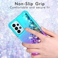 thumbnail image 3 of for Galaxy A23 Case,Samsung A23 5G Case,with HD Screen Protector,Gradient Quicksand Glitter Liquid Floating Waterfall Durable Girls Cute Phone Case for A23 5G (Teal/Purple), 3 of 14
