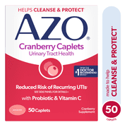 (2 pack) AZO Cranberry Urinary Tract Health Supplement, Helps Cleanse & Protect for Reduced UTIs, 50 Count