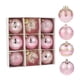 thumbnail image 1 of 9 adornos navideños de bolas brillantes, decoración colgante navideña surtida de 7,6 cm (3 pulgadas), irrompibles para jardín, , conciertos de Rosa, 1 of 8