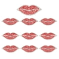 thumbnail image 1 of Parches de Labio de Piedras de Strass, 10 Pcs Parches de Aplique en Forma de Labio para Coser/Planchar, Parches de Brillo de Cristal para Zapatos, Ropa, Pantalones, Bolsas, Rojo, 1 of 5