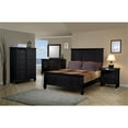 thumbnail image 2 of Maklaine Contemporary 5-Piece Wood Queen Panel Bedroom Set in Black, 2 of 7