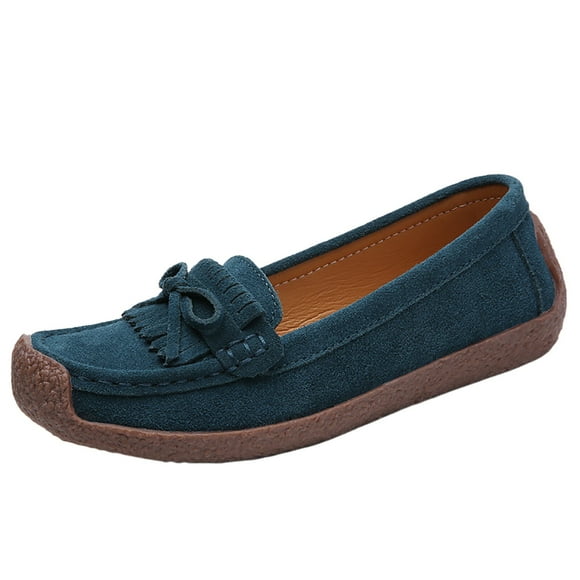 B91xZ Women's Fashion Slip-On Sneaker Casual Slip-on Dress Shoes for Business Office and Work,Green 7