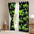 thumbnail image 3 of Homewish Car Theme Blackout Curtains Set of 2 (52x84 Each) For Teens Boys Girls,Cartoon Green Truck Window Curtains,Construction Vehicles Curtains and Drapes,Microfiber Bedroom Decor, 3 of 6