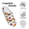 thumbnail image 5 of Balery Maple leaf nut Mushroom Pattern Women's Fuzzy Memory Foam Slippers Fluffy Winter House Shoes Indoor and Outdoor-42/43, 5 of 7