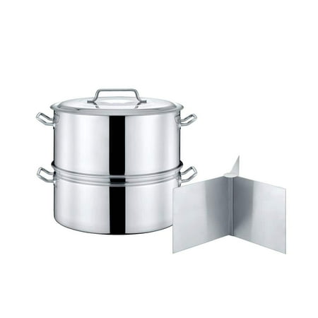 

100 qt. 4-Piece Stainless Steel Steamer and Braiser Stock Pot Combo