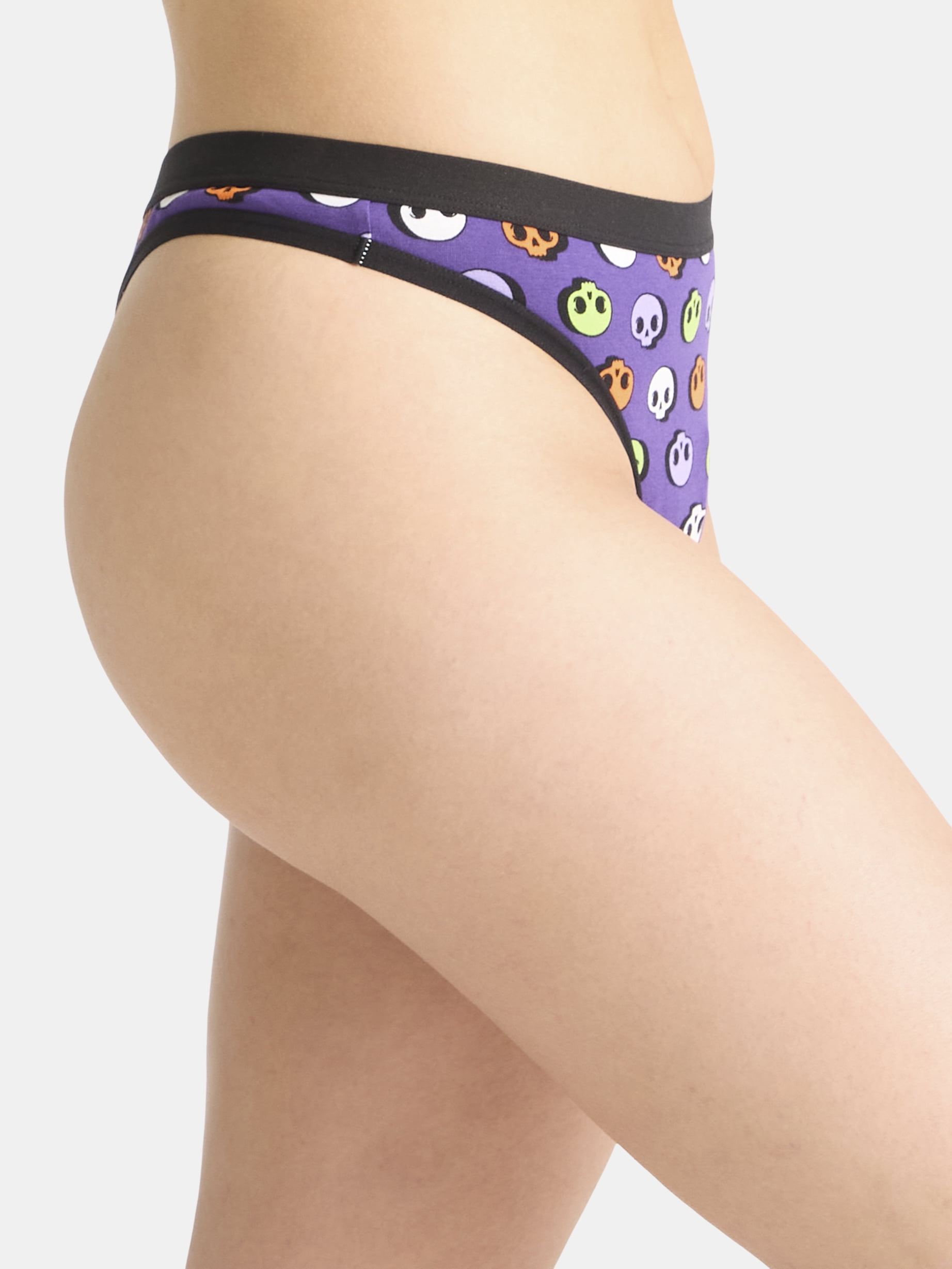 Way to Celebrate Women's Halloween Thong Panties, 3-Pack, Sizes S-XXL