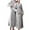 Gray 2, variant on Kureaily Women'S Double Pocket Flannel Bathrobe Soft And Warm Double Faced Velvet Bathrobe Pajamas And Home Wear Bathrobe Robe Sleepwear Pajama Dress