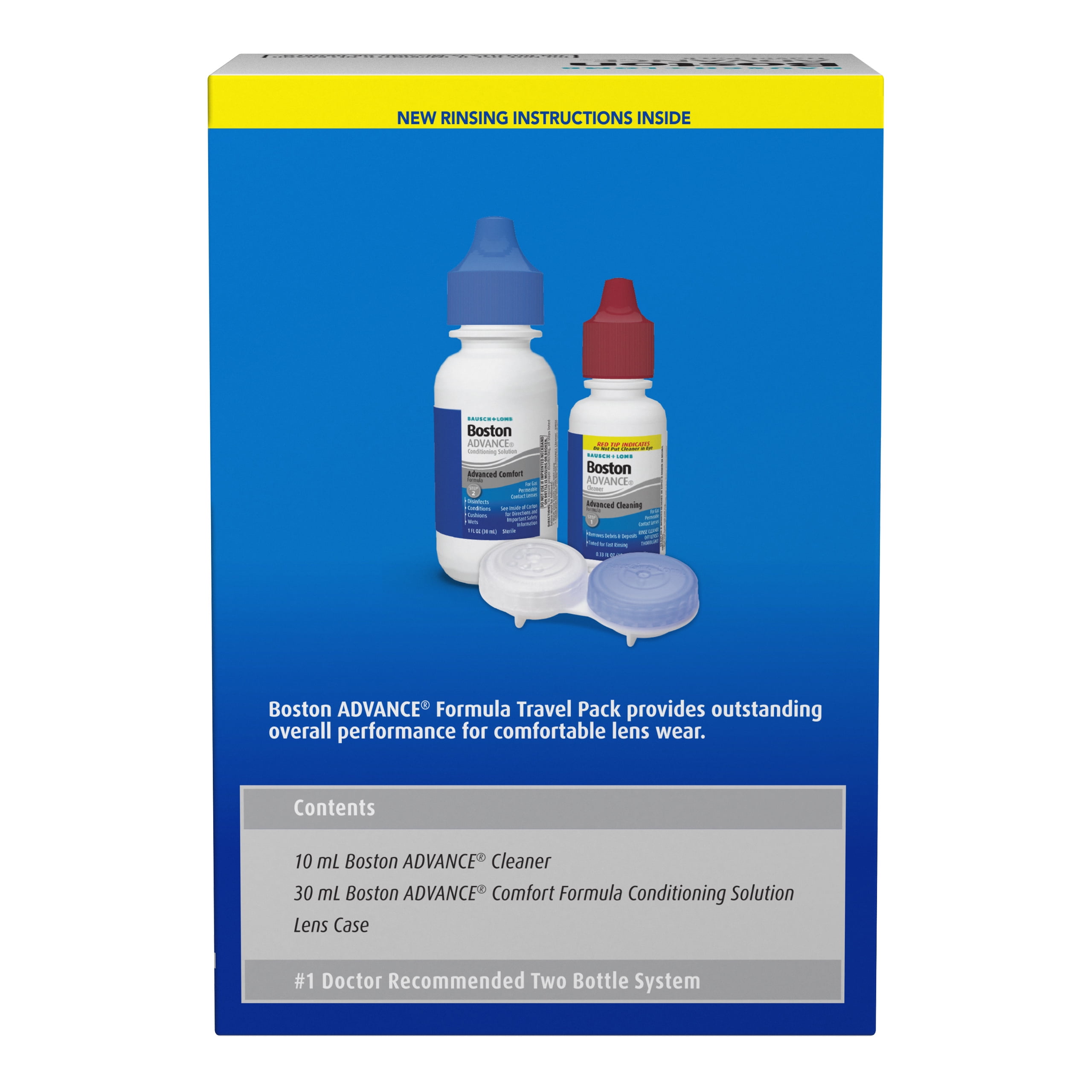 Boston ADVANCE Formula Contact Lens Solution Travel Pack – Complete Contact Lens Cleaning and Care Kit for Rigid Gas Permeable Lenses – from Bausch + Lomb