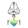 thumbnail image 2 of Chririnla Women's Gradient Tie-Dye Halter Triangle Bikini Set - Quick Dry, Stretch Two Piece Swimwear for Beach Vacation & Pool Party, 2 of 9