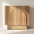 thumbnail image 5 of Dayalane 31" Modern Sideboard Buffet Cabinet with Storage, Arched 2 Doors Entryway Accent Cabinet, Natural Wooden Coffee Bar Station Credenza TV Media Console for Living Room, 5 of 10