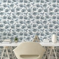 thumbnail image 2 of Ambesonne Blue Floral Peel & Stick Wallpaper for Home, Pastel Summer Flowers, 13"x36", Pale Blue Off White, 2 of 5