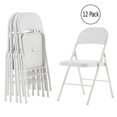 thumbnail image 3 of Ktaxon 12 Pack Folding Chairs Wedding Party Chair Foldable Dining Chairs with Metal Frame and Soft Cushion White, 3 of 11
