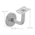 thumbnail image 2 of IFANLANDOR 2Ud Soporte De Barandilla Para Escaleras Inoxidable Color Plata Para Hogar, 2 of 8