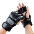 thumbnail image 6 of yotijar Half Finger Boxing Gloves MMA Gloves for Grappling Karate Fighting Muay Thai Black, 6 of 8
