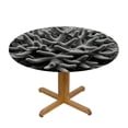 thumbnail image 3 of WYYP Branching Coral Round Table Cover 100% Polyester Fiber Great for Home Kitchen/Parties/Holiday Dinner White, 3 of 8