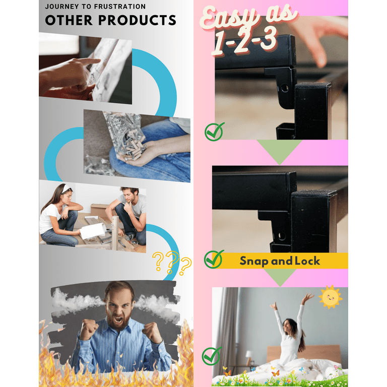 Nest Slumber Full Platform Bed Frame | Quiet & Sturdy | No