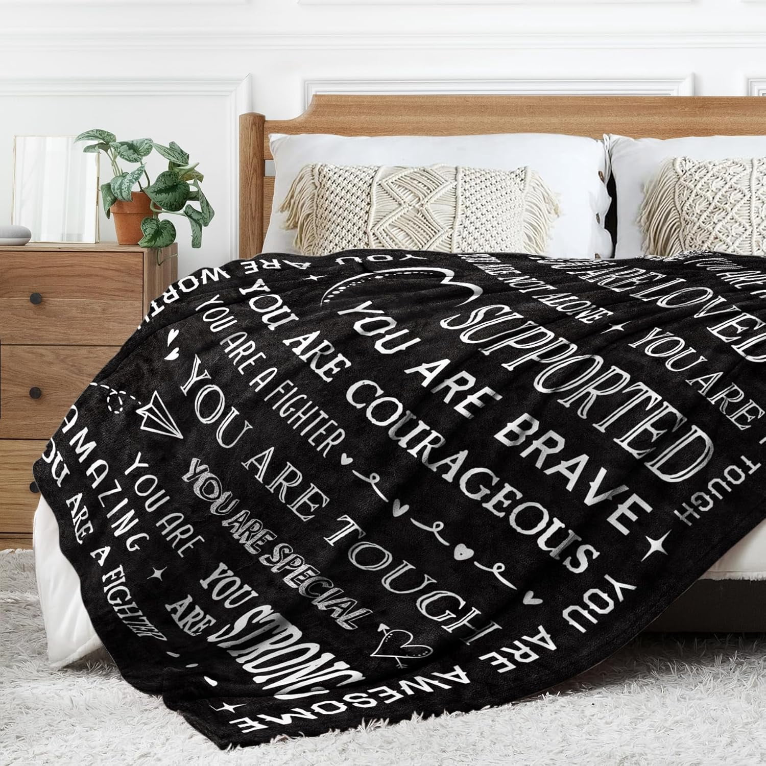 Blanket Gifts for Women or Men - Get Well Blanket, Inspirational Gifts for Her Him, Feel Better After Surgery Gifts, Thinking of You Gifts for Mom Friend Sister Coworker
