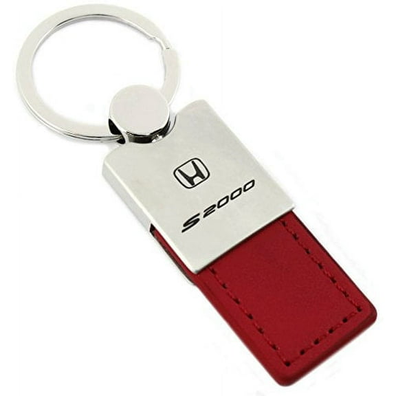 Honda S2000 Keychain & Keyring - Duo Premium Red Leather